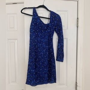 Portia and Scarlett Sequin One Long Sleeve Cocktail Dress